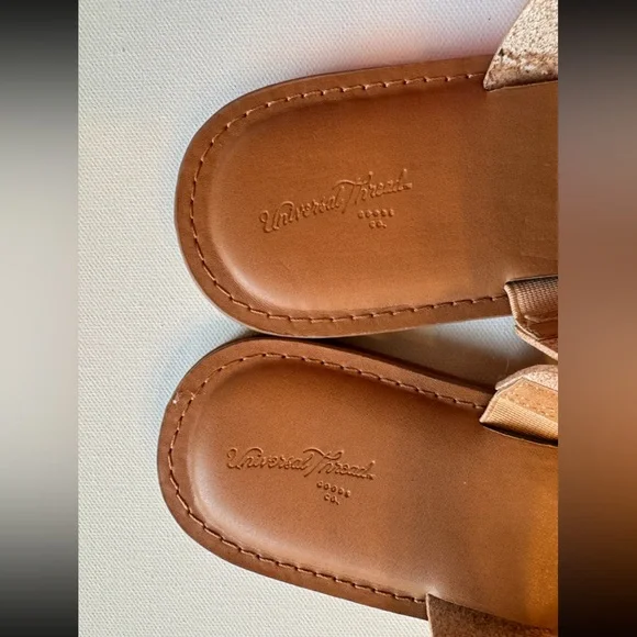 Universal Thread Freya Two-Band Slide Sandals - Cognac Brown/Tan Size 11 - Picture 5 of 5